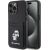Karl Lagerfeld Saffiano Cardslot KC Metal Pin Back Case Aizsargapvalks Priekš Apple iPhone 15 Pro Max Neoriģinālie Maciņi
