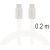 Swissten Textile Universāls Quick Charge 3.1 USB-C / USB-C Datu un Uzlādes Kabelis 0.2m sudraba Data USB kabeļi