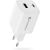 Charger 1 x USB Quick Charge 4.0, 1 x USB-C 45W white Зарядные устройства