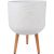 Plant holder SKY FERN D37xH52.3cm, white, with wood legs Новости, мебель, дом