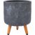 Plant holder SKY EDEN D27xH32.1cm, dark grey, with wood legs Новости, мебель, дом