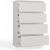 Top E Shop M4/60 MALWA CHEST OF DRAWERS 4 DRAWERS WHITE Jaunumi -Dārzam