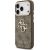 Guess PU Leather 4G Metal Logo Gold Frame Case Aizsargapvalks priekš iPhone 17 Pro / brūns Neoriģinālie Maciņi