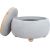 Ottoman/ table HIRO D67xH38cm, beige, with storage Новинки Для дома и сада 