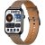 COLMI C28 Smartwatch – Black + Brown Leather Strap Smart-Watch Умные часы