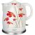 Feel-Maestro MR-066-RED FLOWERS electric kettle 1.5 L 1200 W Red, White Tējkannas (elektriskās)