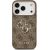 Guess PU Leather 4G Metal Logo Gold Frame Case Aizsargapvalks priekš iPhone 17 Pro Max / brūns Neoriģinālie Maciņi