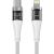 Qualo QTCN-CL-00 Transparent Nylon Kabelis USB-C – Lightning / 12W / 1.5m / balts Data USB kabeļi