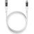 Qualo QTCN-CL-00 Transparent Nylon Kabelis USB-C – Lightning / 12W / 1.5m / balts Data USB kabeļi