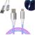 Qualo QCS-AC-00 Glowing Kabelis USB-A – USB-C /15W /  1m / LED Data USB kabeļi