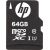 HP MicroSDXC 64 GB Class 10 UHS-I/U1  (SDU64GBXC10HP-EF) Карты памяти
