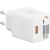 Swissten SlideCHARGE Tīkla Lādētājs GaN 30W USB-A 18W Ar ievelkamu USB-C vadu 0.75m balts Telefonu lādētāji 220v