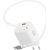 Swissten SlideCHARGE Tīkla Lādētājs GaN 30W USB-A 18W Ar ievelkamu USB-C vadu 0.75m balts Telefonu lādētāji 220v
