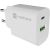 WALL CHARGER NATEC RIBERA 1X USB-A + 1X USB-C 20W WHITE Telefonu lādētāji 220v