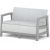 Keter Dārza dīvāns divvietīgs Scandi Linea 2 Seater Sofa gaiši pelēks/tumša tērauda pelēks Dārza dīvāni 