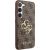 Guess PU 4G Metal Logo Case Aizsargapvalks priekš Samsung Galaxy S23 / bruns Neoriģinālie Maciņi