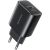 Charger Awei PD85-EU 22.5W USB-A/USB-C black Telefonu lādētāji 220v