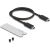 DeLOCK drive enclosure M.2 NVMe USB 40 Gbps Gaming Style (gray, tool-free, with LED and fan) Korpusi ārējiem HDD, SSD