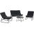 Garden furniture set SAMBA table, sofa and 2 chairs, dark grey Новинки Для дома и сада 