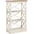 Bookcase SAMIRA 72x36xH119cm, w/ 3 shelf, color: antique white / brown Jaunumi -Dārzam