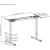 Adjustable Height Table Frame Up Up Bjorn II, White Biroja galdi