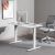 Adjustable Height Table Up Up Frigg White Biroja galdi
