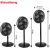Grīdas ventilators ar tālvadības pulti, melns LED displejs , KB 9041, Klausberg Ventilatori