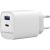 Lādētājs Gembird 2-port 45W USB PD Fast Charger White Type-C Type-A Telefonu lādētāji 220v