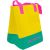 Termiskā soma Beach Fluo Lunche Bag asorti, zaļa/rozā//dzeltena/gaiši zila Aukstuma somas