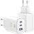 Swissten Edge Tīkla Lādētājs 2x USB-C PD 65W + USB-A QC 18W Balts Telefonu lādētāji 220v