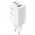 Swissten Edge Tīkla Lādētājs 2x USB-C PD 65W + USB-A QC 18W Balts Telefonu lādētāji 220v