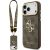 Guess 4G Big 4G Classic Logo Big Strap Metal Buttons Case for iPhone 17 Pro Max Brūns Neoriģinālie Maciņi