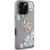 Case Guess Grained Roses Big 4G logo Aizsargapvalks priekš iPhone 16 Pro / violets Neoriģinālie Maciņi