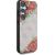 Guess Leather 4G Flowers Print Metal Classic Logo MagSafe Aizsargapvalks priekš Samsung Galaxy S25 / rozā Neoriģinālie Maciņi