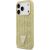 Guess Rhinestone Triangle Logo Case Aizsargapvalks priekš iPhone 17 Pro / zelta Neoriģinālie Maciņi