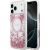 Guess Resin Bottom Glitter MagSafe Case Aizsargapvalks priekš iPhone 17 Pro Max / rozā Neoriģinālie Maciņi