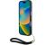 Case Guess HC IML Leopard Triangle Cord Strap Aizsargapvalks priekš iPhone 16 MagSafe / melns Neoriģinālie Maciņi
