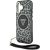 Case Guess HC IML Leopard Triangle Cord Strap Aizsargapvalks priekš iPhone 16 MagSafe / melns Neoriģinālie Maciņi