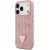 Case Guess Rhinestone Triangle Logo Aizsargapvalks priekš iPhone 17 Pro / rozā Neoriģinālie Maciņi