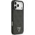 Guess Leather 4G Triangle Strass MagSafe Case Aizsargapvalks priekš iPhone 17 Pro Max / melns Neoriģinālie Maciņi