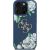 Case Guess Grained Roses Big 4G logo Aizsargapvalks priekš iPhone 16 Pro Max / zils Neoriģinālie Maciņi