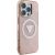 Case Guess IML Metal Glitter 4G Circle Triangle MagSafe Aizsargapvalks priekš iPhone 16 Pro Max / rozā Neoriģinālie Maciņi