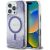 Guess HC Resin Bottom Glitter Case Aizsargapvalks priekš iPhone 16 Pro Max MagSafe / violets Neoriģinālie Maciņi