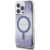 Guess HC Resin Bottom Glitter Case Aizsargapvalks priekš iPhone 16 Pro Max MagSafe / violets Neoriģinālie Maciņi