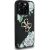 Guess Grained Roses Big 4G logo Aizsargapvalks priekš iPhone 16 Pro Max / melns Neoriģinālie Maciņi