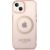 Guess GUHMP14MHTCMP Hardcase Gold Outline Translucent MagS Aizsargapvalks priekš iPhone 14 Plus/15 Plus 6.7" / rozā Neoriģinālie Maciņi