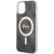 Guess GUHMP15SH4STK Hardcase IML 4G MagSafe Aizsargapvalks priekš iPhone 15 / 14 / 13 6.1" / melns Neoriģinālie Maciņi