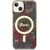 Guess GUHMP14SHCFWSA Hardcase Flower MagSafe Aizsargapvalks priekš iPhone 14 / 15 / 13 6.1" / haki Neoriģinālie Maciņi