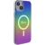 Guess GUHMP15SHITSK Hardcase IML Iridescent MagSafe Aizsargapvalks priekš iPhone 15 / 14 / 13 6.1" Neoriģinālie Maciņi