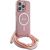 Guess GUHMP16LHCTSGNSP Crossbody Cord Script MagSafe Aizsargapvalks priekš iPhone 16 Pro 6.3" / rozā Neoriģinālie Maciņi